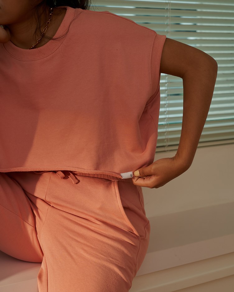 cotton slit track pants