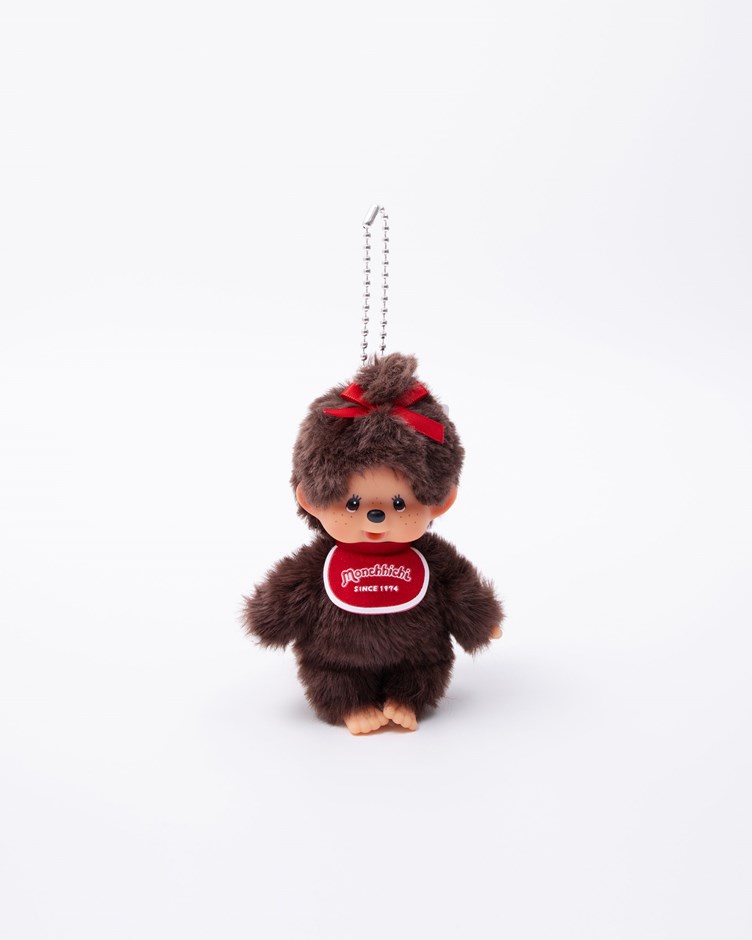 Monchhichi 夢奇奇 絨毛娃娃吊飾 女孩
