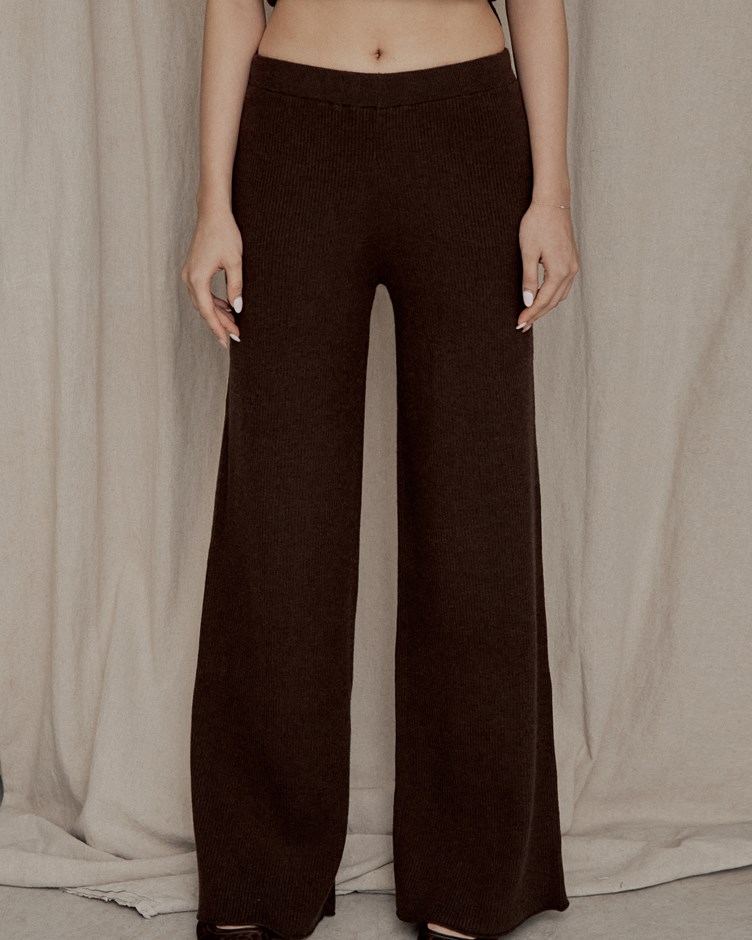 好身材厚針織長褲