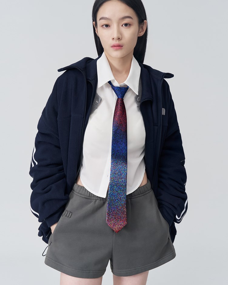 印花自動拉鏈領帶