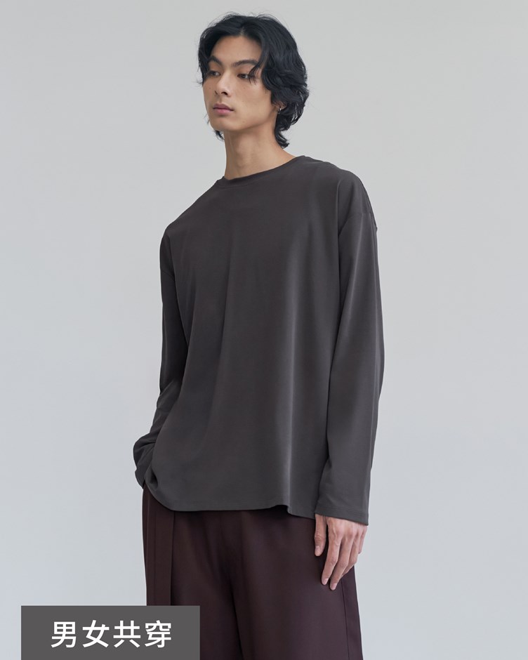 中性柔棉長袖TEE