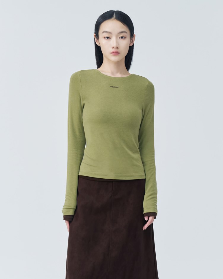 天絲羊毛雙面穿長袖TEE