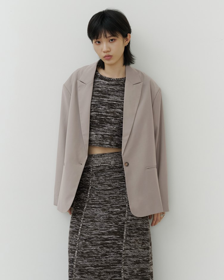 寬版簡約西裝外套