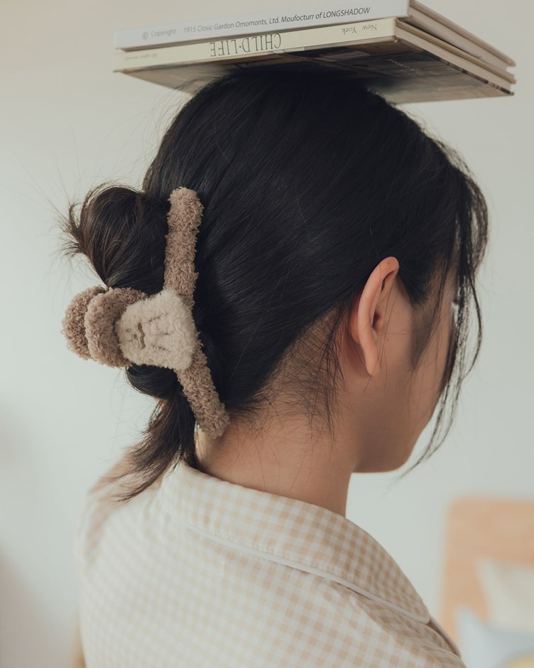 可露露毛茸茸抓式髮夾