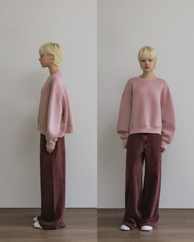 繭型袖Q彈大學T