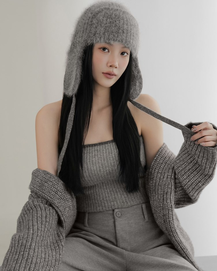 混色羊絨雷鋒帽