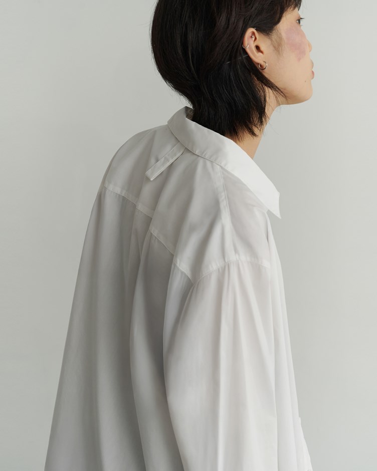 高密織棉質寬版襯衫