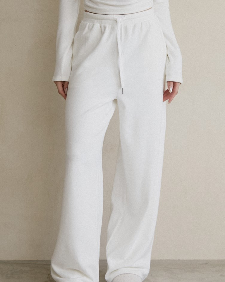 磨毛蓄熱休閒抽繩長褲