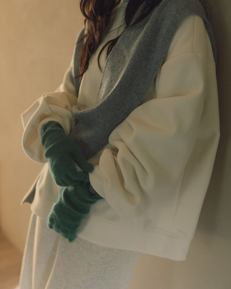 刷絨厚挺兩穿寬版大學T