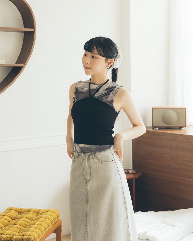 PROJECT.M 修身繞脖綁帶BRA TOP