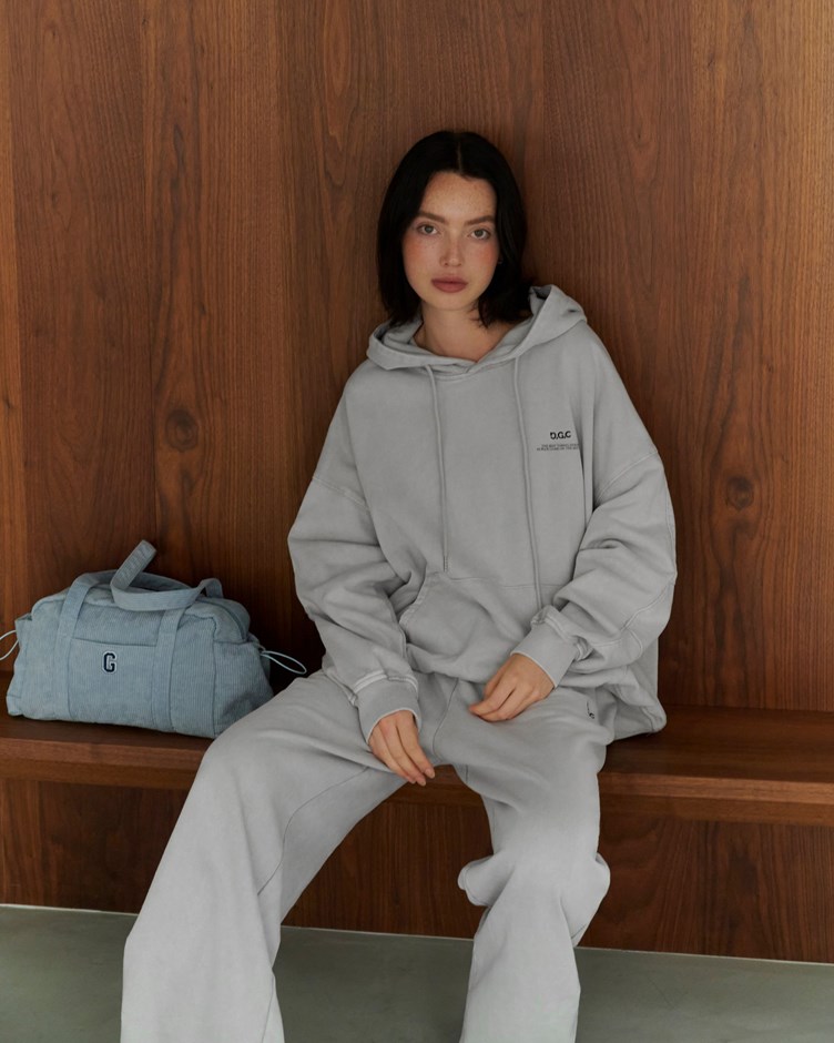 GGC洗舊感標語連帽大學TEE(unisex)(金針菇&黃大謙聯名款)