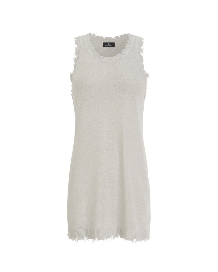 split ice-silk minidress