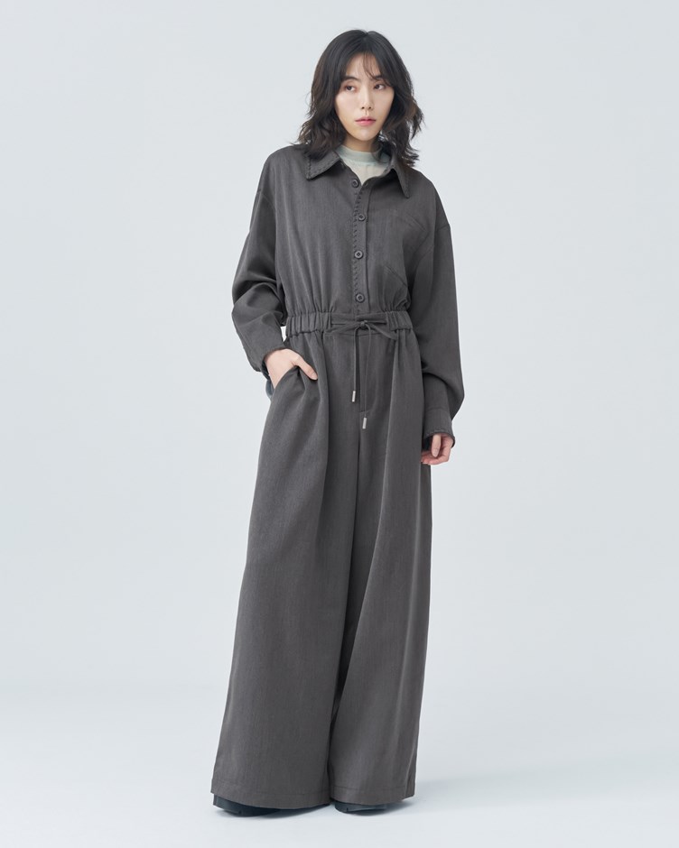 刺繡花邊連身褲