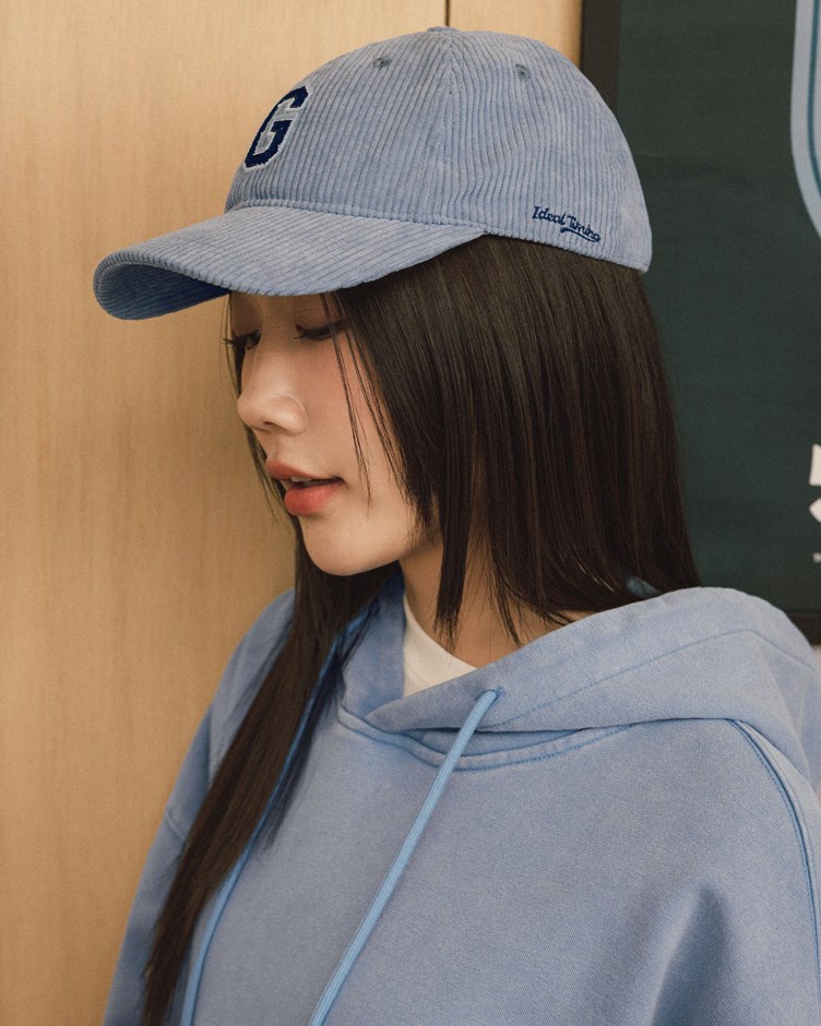 GGC貼布繡G燈心絨棒球帽(金針菇&黃大謙聯名款)