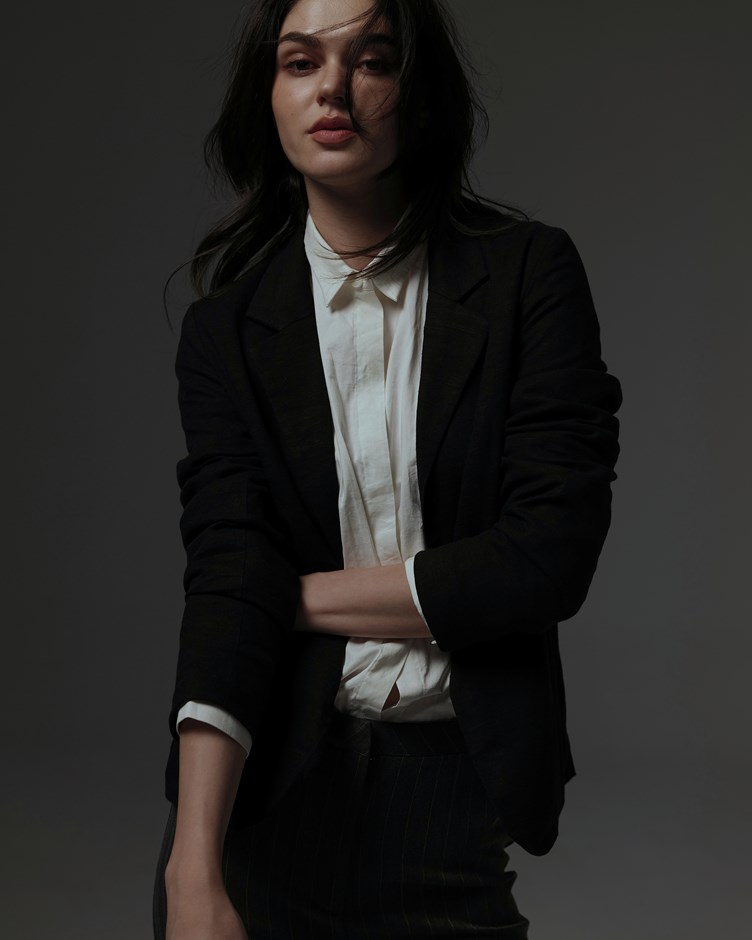 棉麻柔霧顯瘦西裝外套