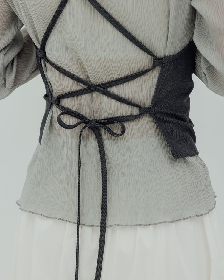 質感交叉綁帶平口背心