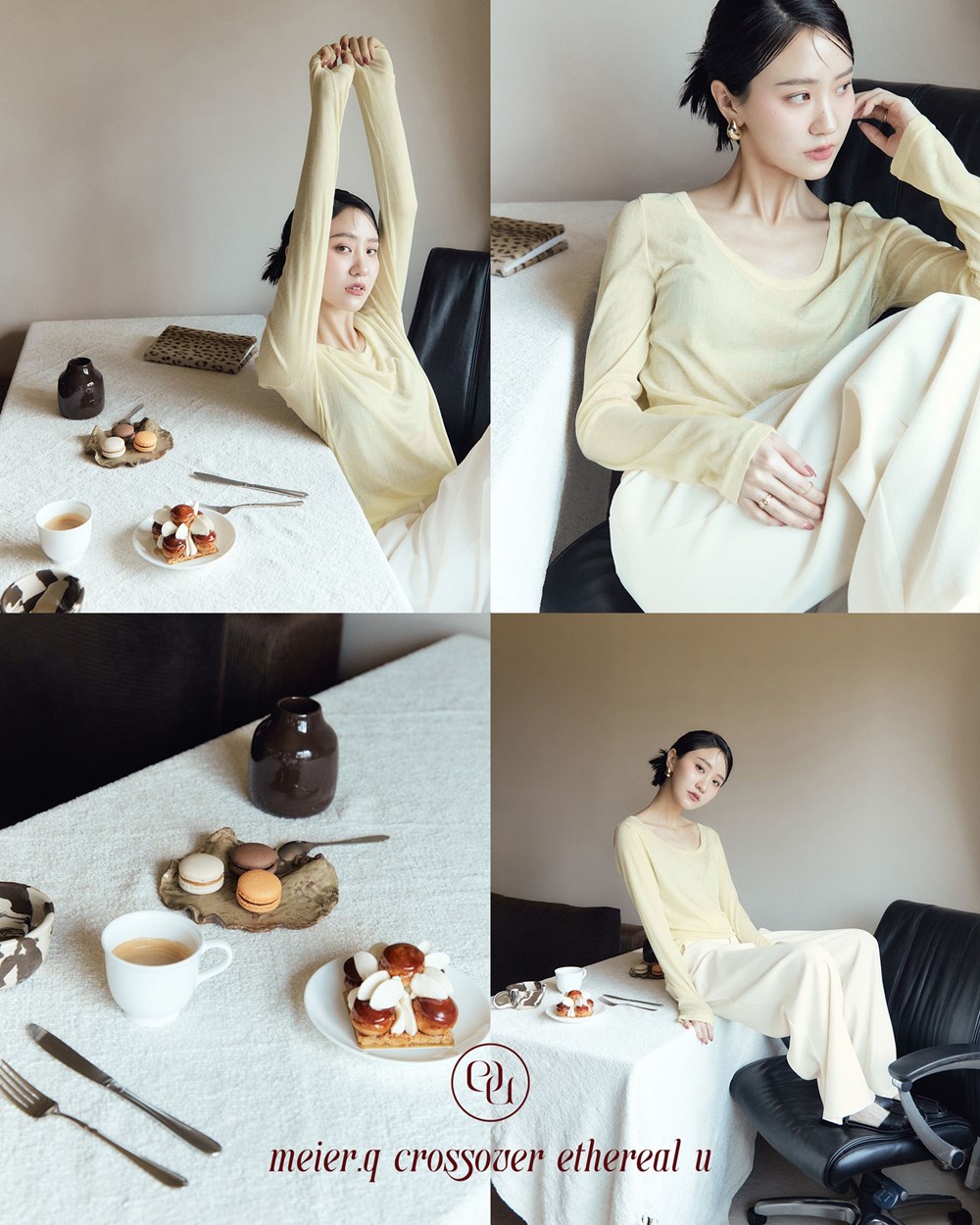 ethereal_u 微透肌紋理兩面穿長袖上衣