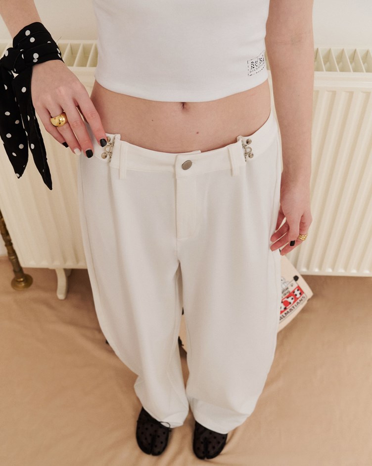 鈎釦收腰抗皺西裝褲