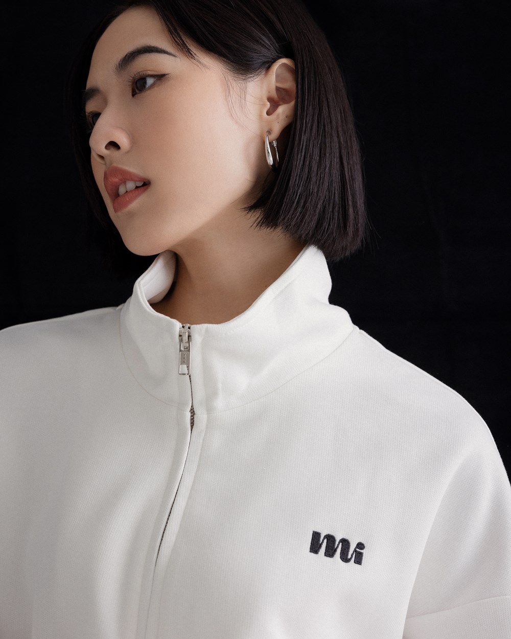 mi立領雙拉鍊外套