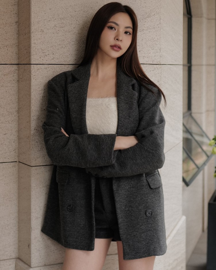 精緻毛呢西裝外套