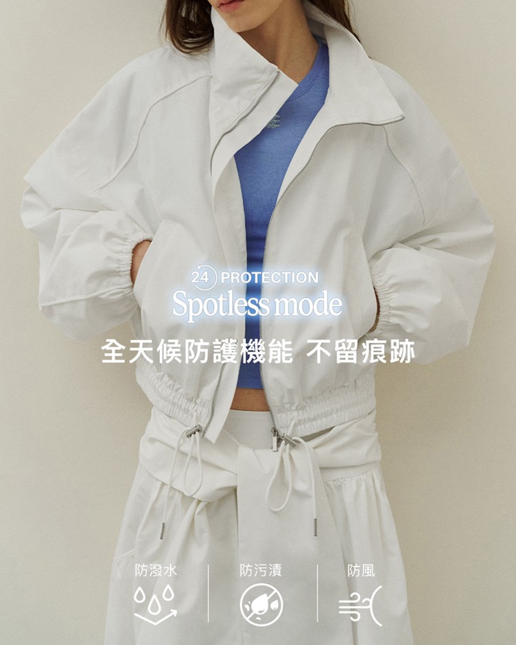 品牌LOGO抗污防潑水翻領防風夾克