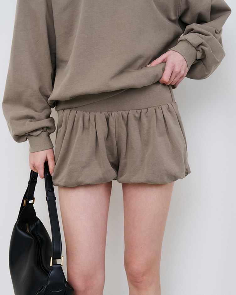 水洗棉質澎澎短褲