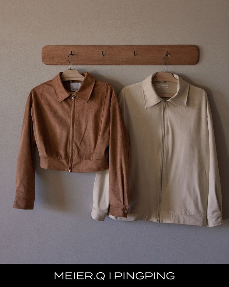 pingping-麂皮雙頭拉鍊外套(UNISEX)