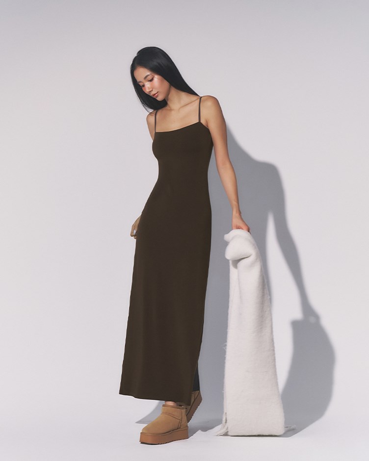 MIT磨毛平口附BRA洋裝