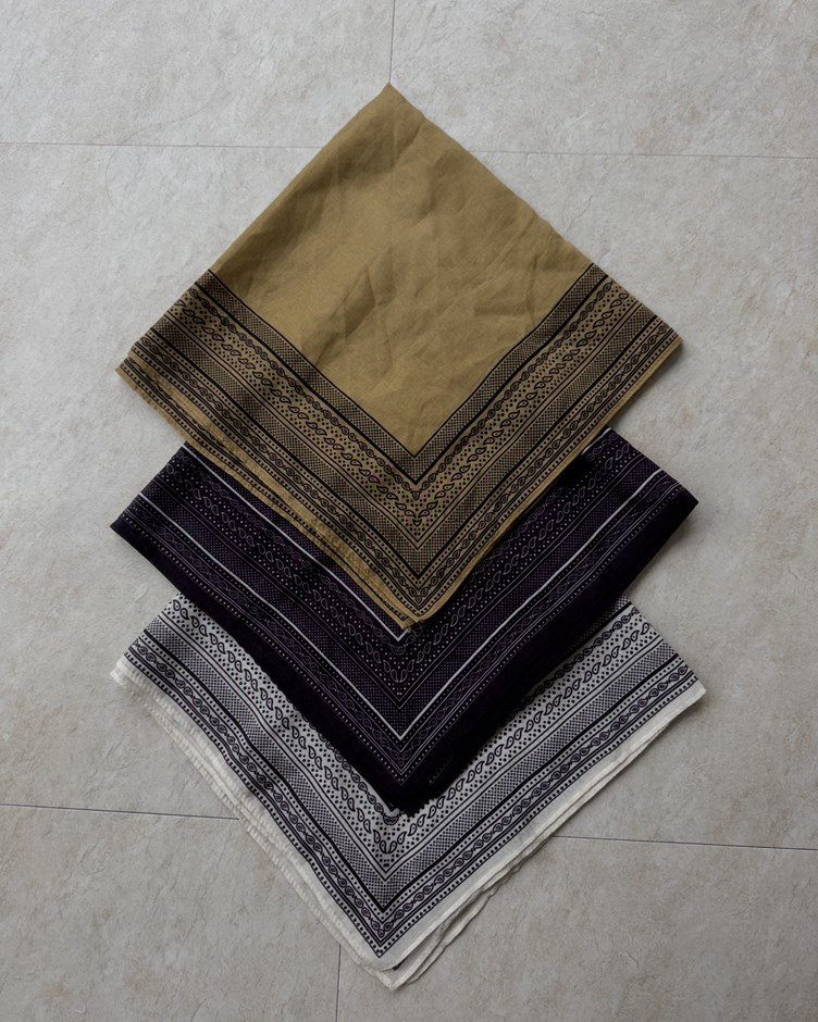 簡約邊框圖騰絲巾