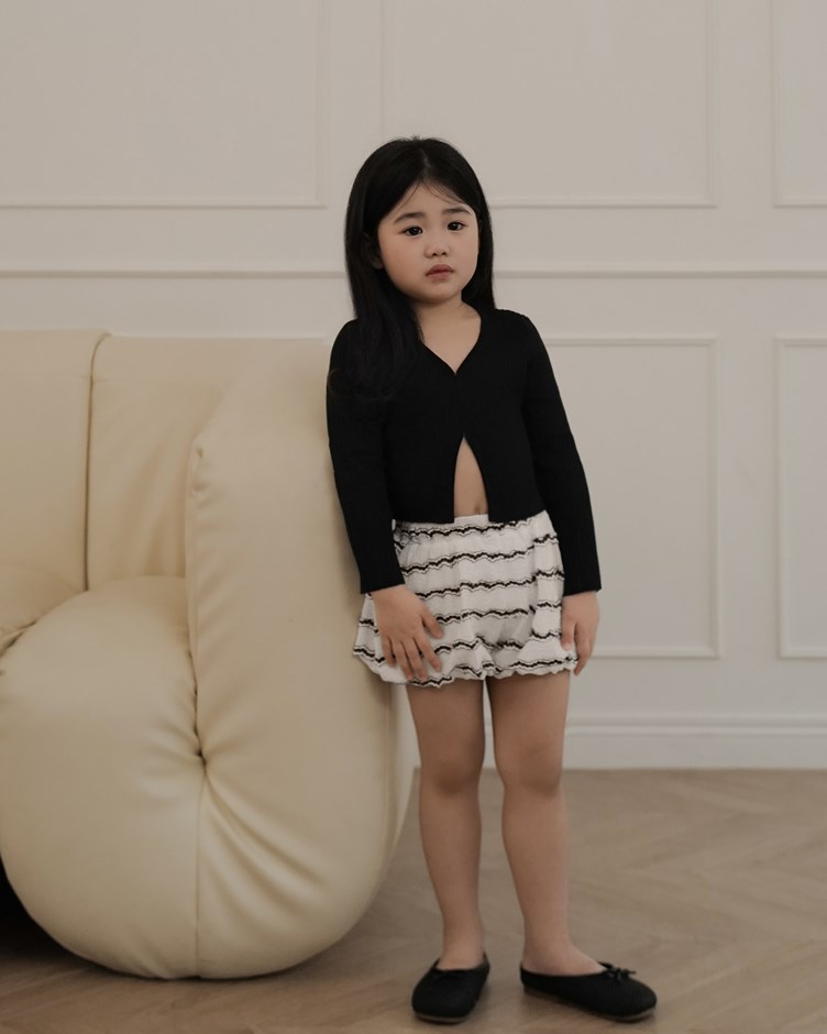 V領鉤釦針織開衫(KID)