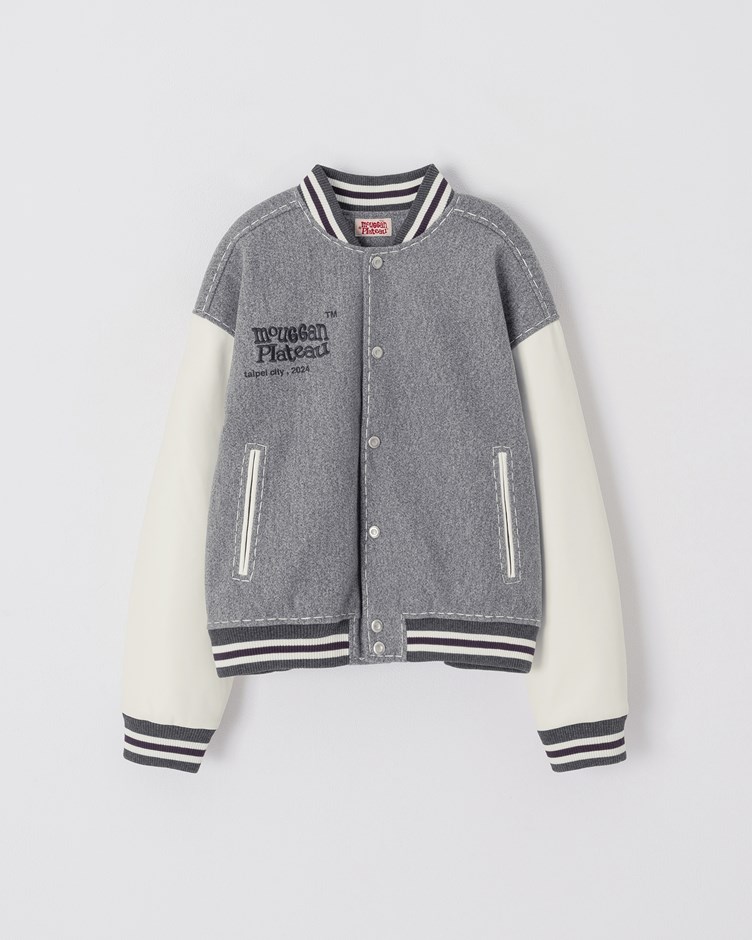 拼接刺繡棒球外套