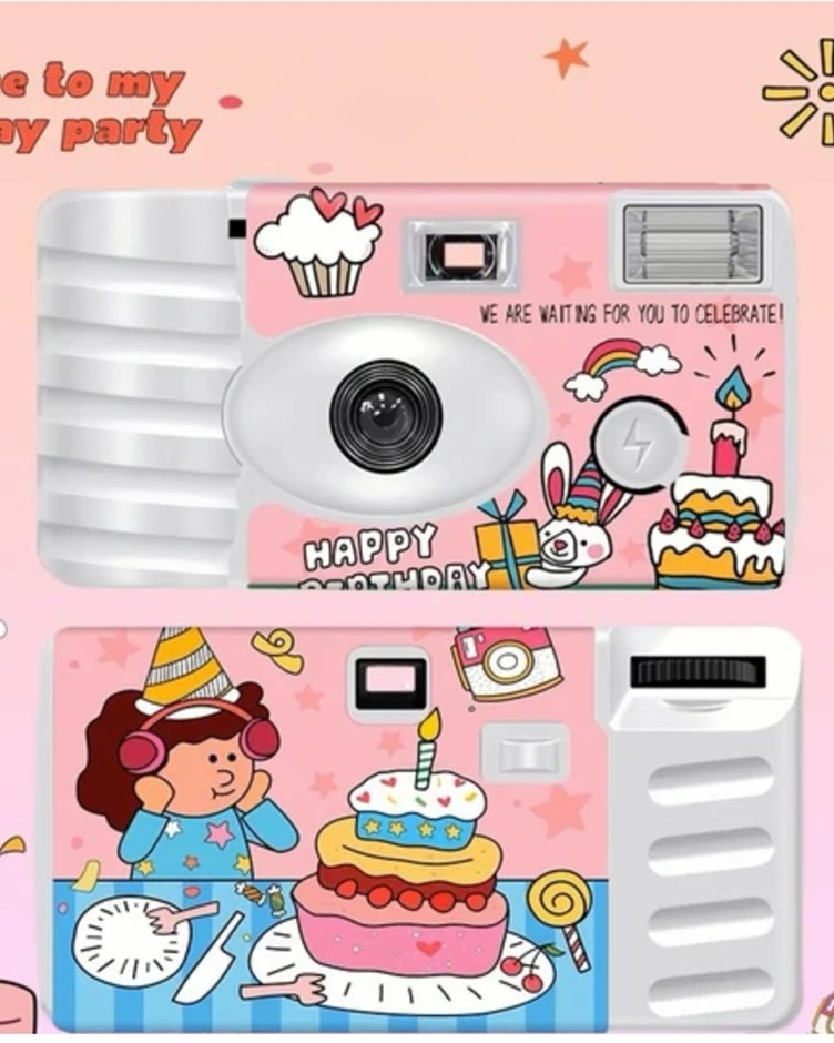 【LFANI 樂斐】HAPPY BIRTHDAY 生日快樂 翻玩系列 彩色18張 一次性閃光即可拍相機