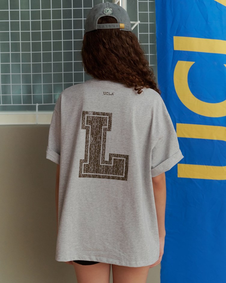 UCLA小熊破壞感標語寬鬆TEE