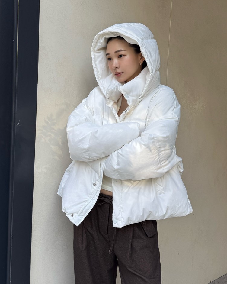 可拆式連帽立領羽絨外套