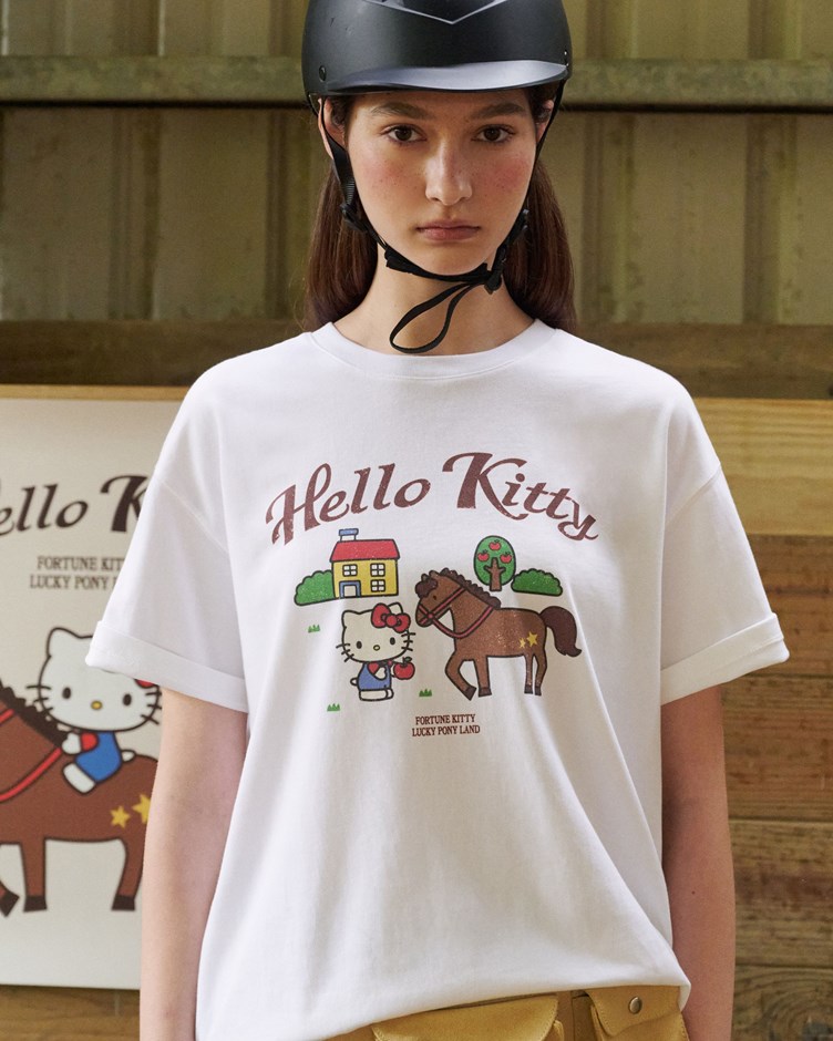 HELLO KITTY馬場印花TEE