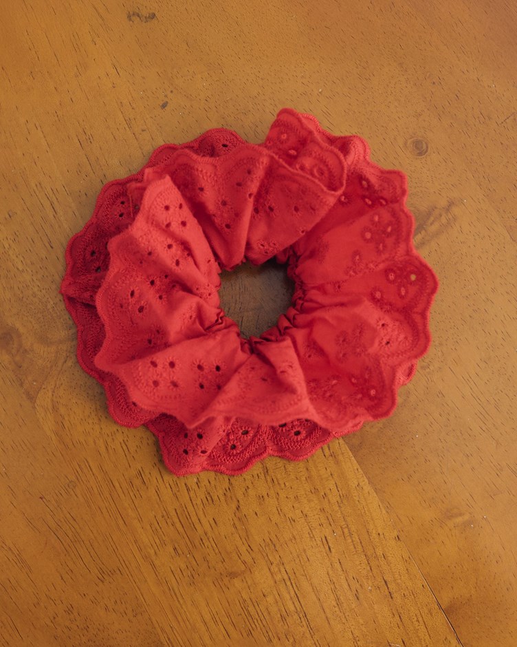 刺繡鏤空蕾絲花邊髮圈 (預購 預計一周內到貨)