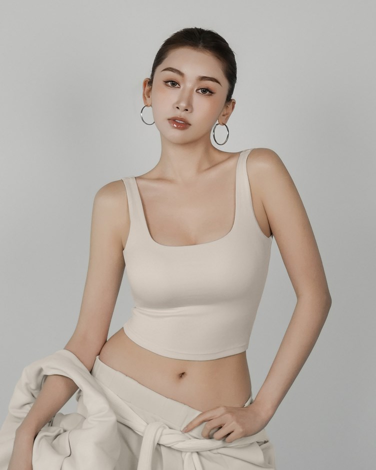 冷霜莫代爾方領美背BRATOP
