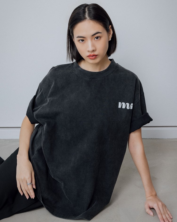 mi發泡印花寬鬆水洗TEE