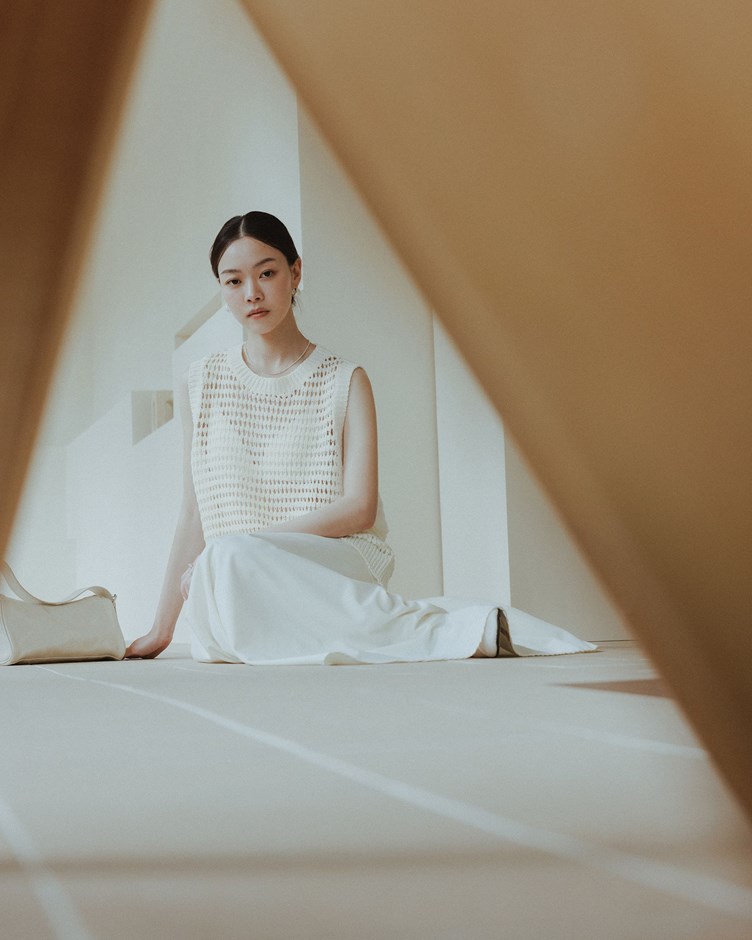 簍空洞洞寬鬆針織背心