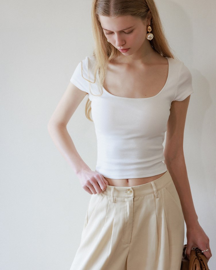 方圓領彈力BraTop