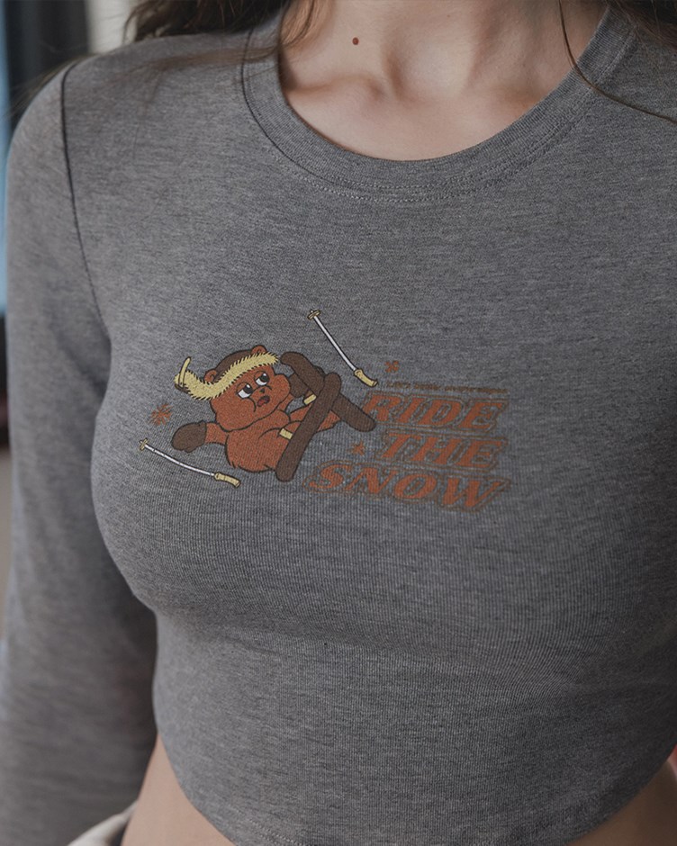 Bobby&Bella滑雪印刷長袖上衣