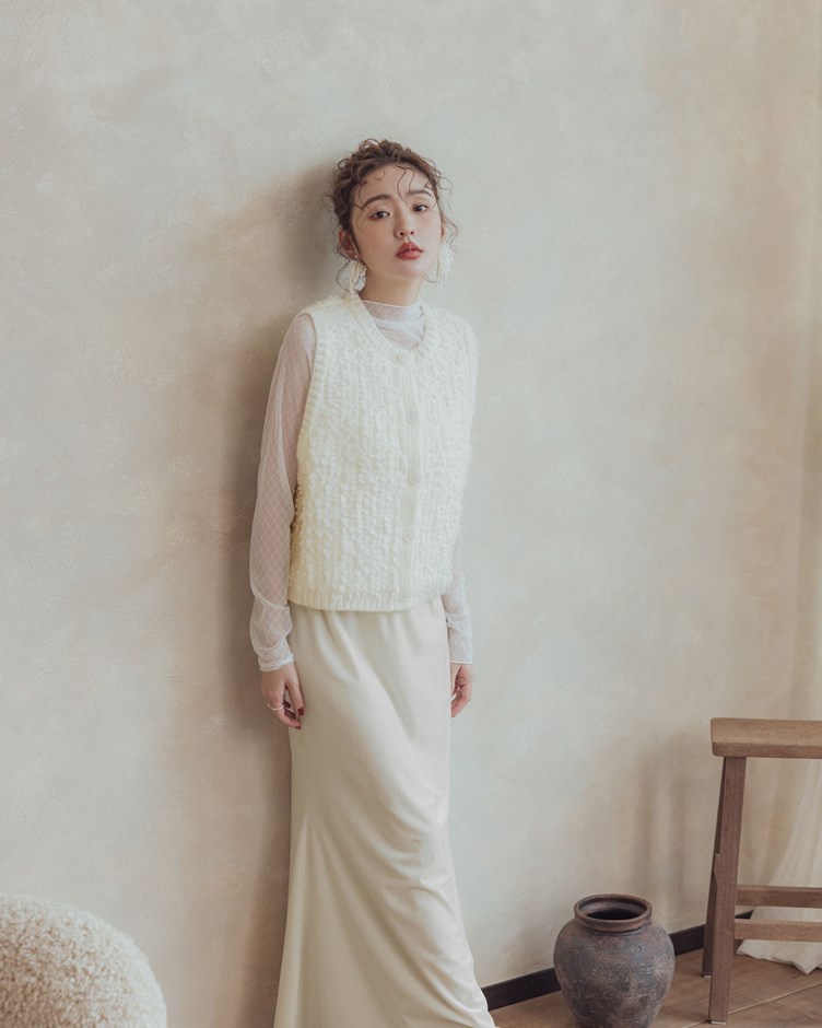 泰迪熊毛毛排釦背心