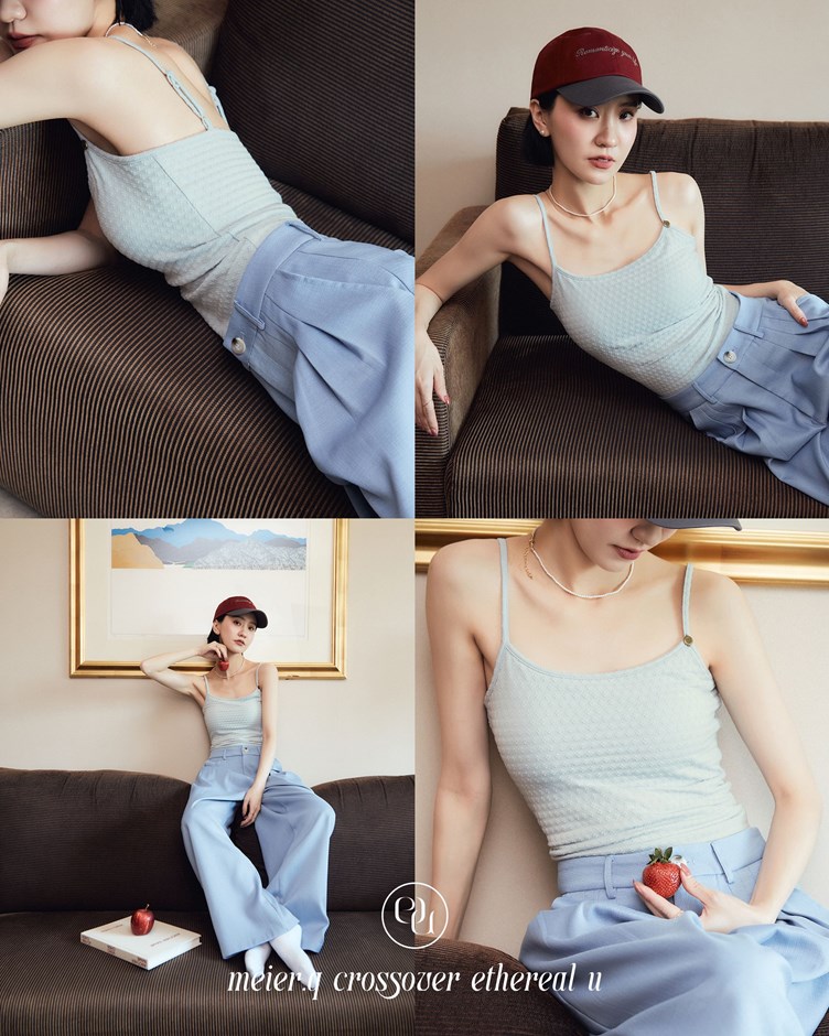 ethereal_u 極彈小花紋細肩帶BRA TOP