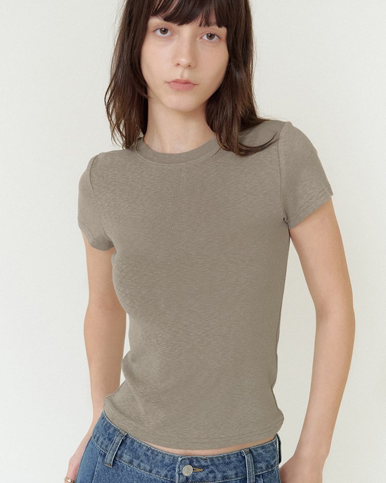 柔軟竹節棉短袖上衣