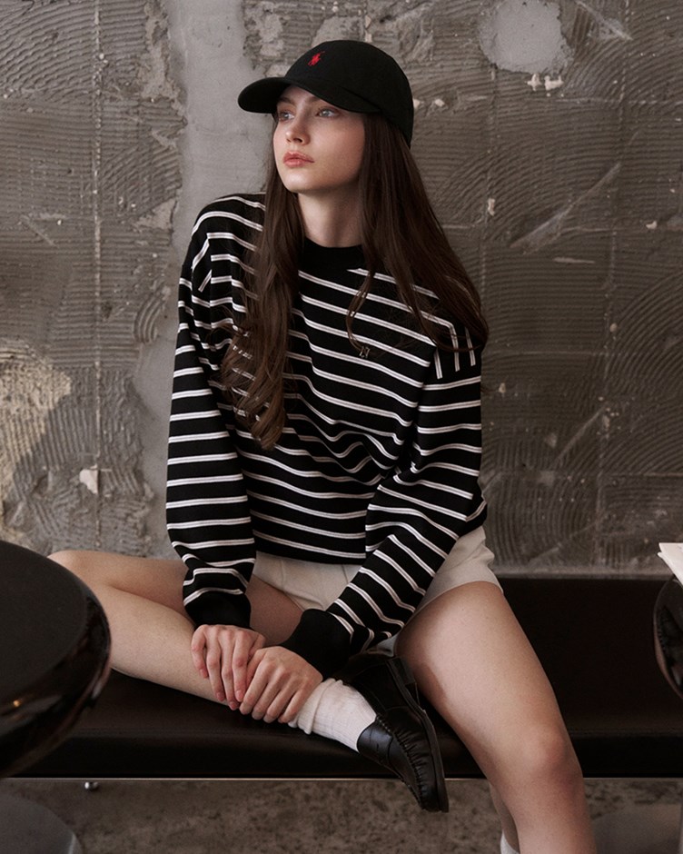 圓領針織條紋長袖(ME.)