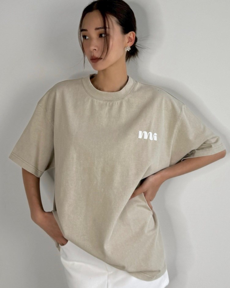 mi發泡印花寬鬆水洗TEE