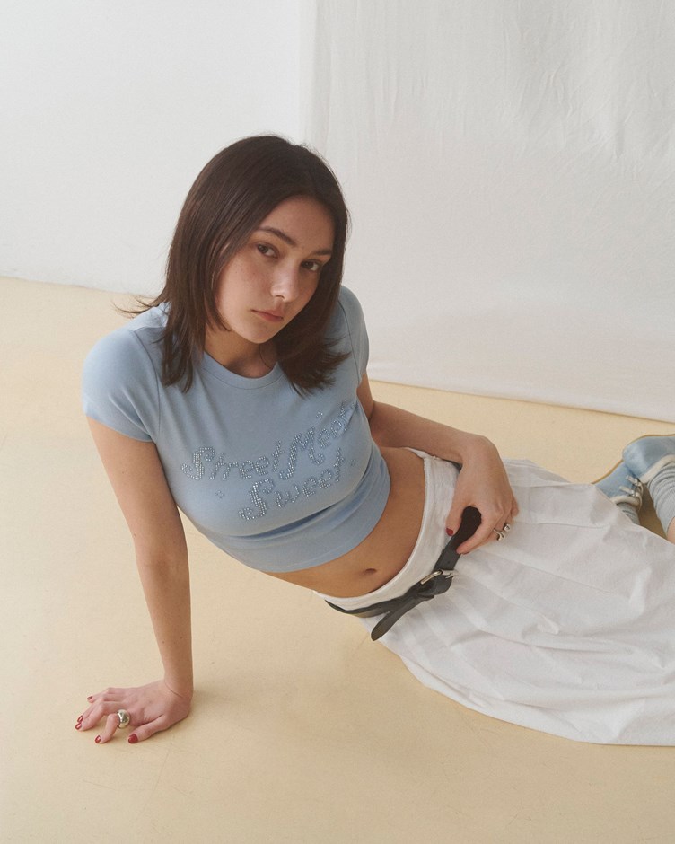 閃亮鑽LOGO柔棉TEE