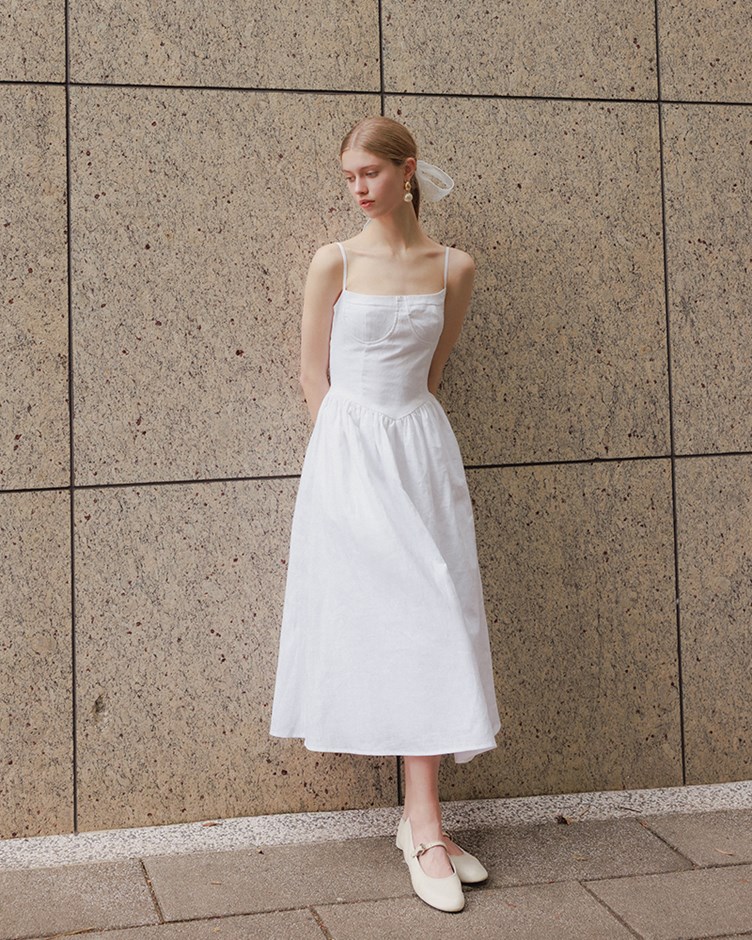 挺版棉麻長洋裝