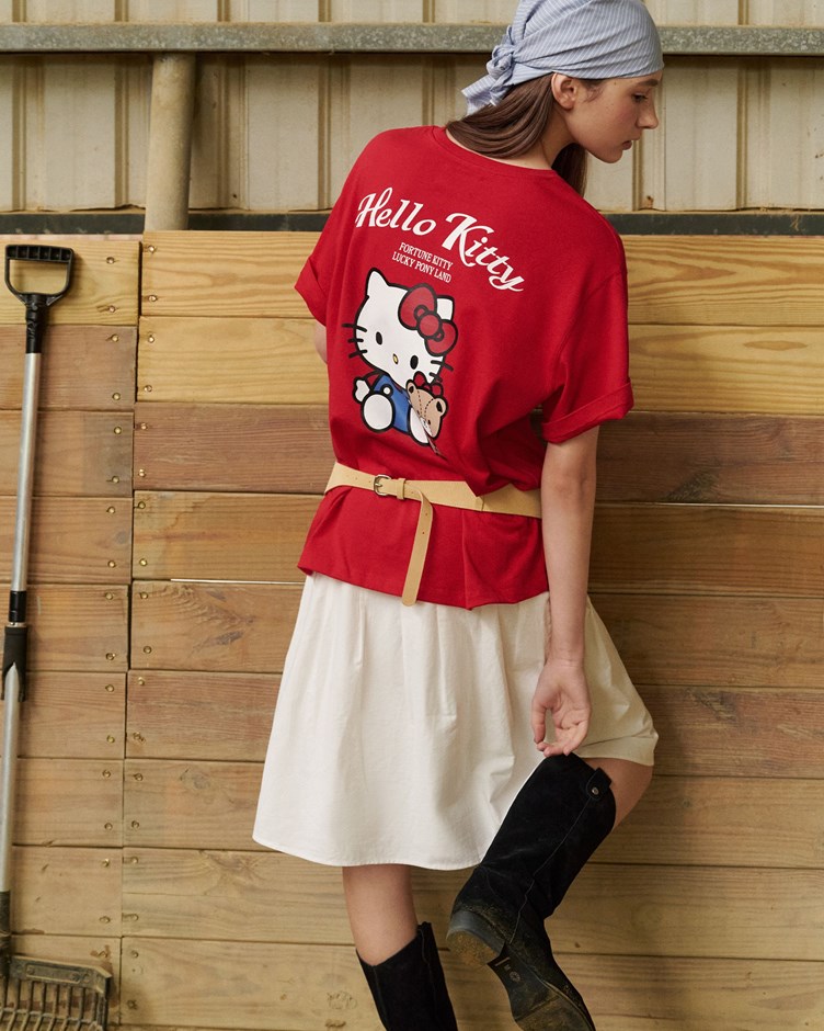 HELLO KITTY與泰迪印花TEE
