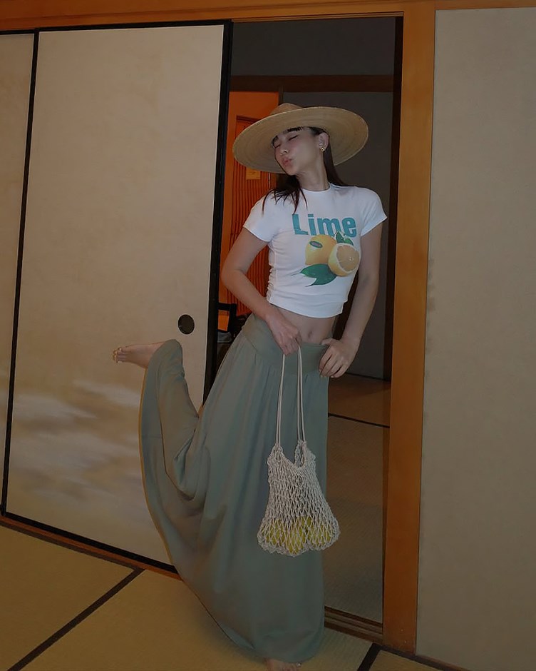 LIME水果印花合身tee